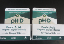 pH-D Feminine Health Support Boric Acid Vaginal Suppositories 24ct 600mg - 2 PK