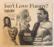 Empty Nest Nurses Tv Series Estelle Getty Loni Anderson Vintage Print Ad Tpa33