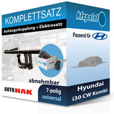Für Hyundai i30 CW Kombi 10- AUTO HAK Anhängerkupplung abnehmbar + 7polig neu