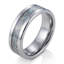 Moonstone Ring, Silver Tungsten Ring, Silver ...