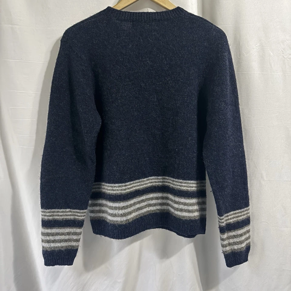 Suéter Vintage American Eagle 100% Lana Shetland Mujer Talla Grande Azul Años 90 Y2K Foto 4 de 4