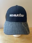 KOMATSU Black & Camouflage Embroidered Adjustable Strap OSFM Baseball Hat NWT! — photo 2
