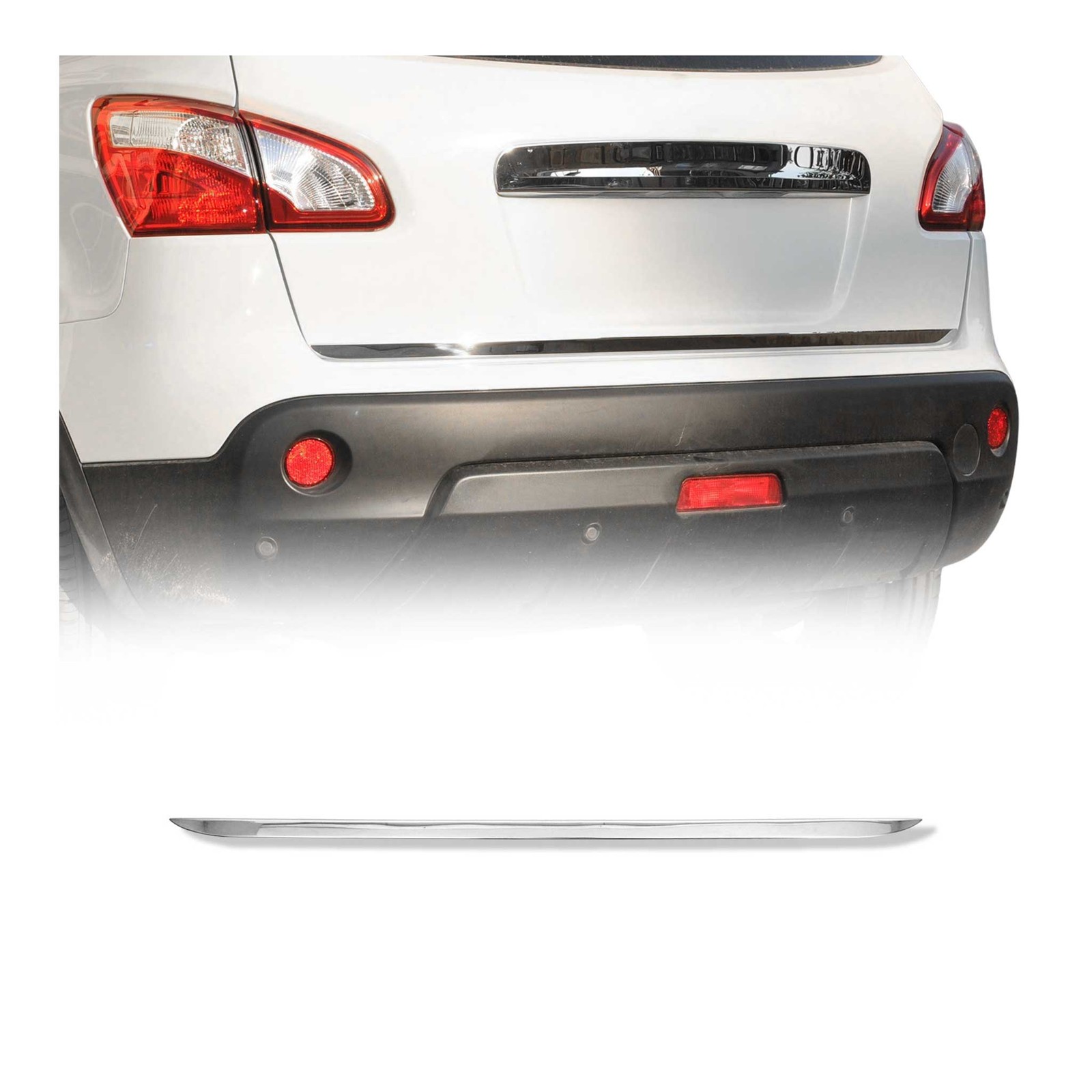Garniture de coffre Nissan Qashqai anti-rayure en inox pour masquer les chocs de carrosserie