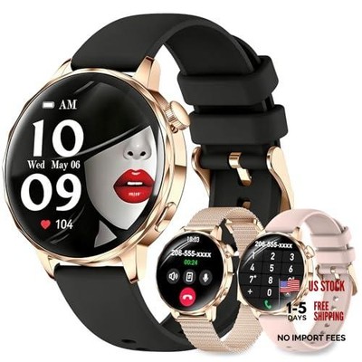 Smart Watches for Women, 1.27'' Smart Watch (Answer/Make Calls) Black