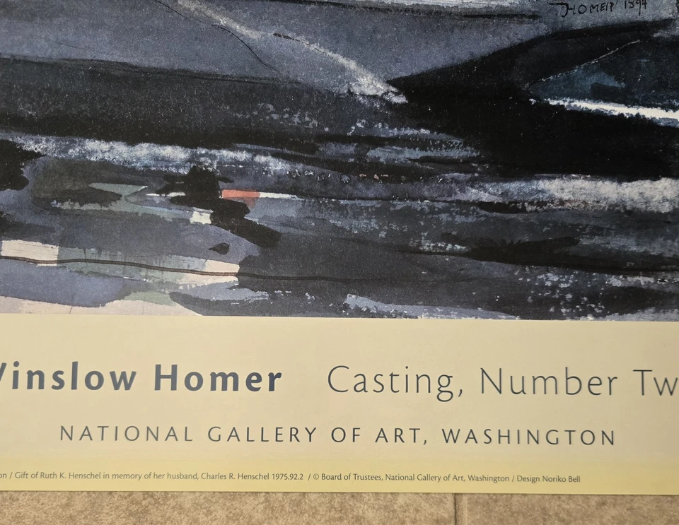 Póster de colección casting número dos WINSLOW HOMER Galería Nacional de Arte 26x33 Foto 3 de 4