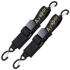 Ayaport Boat Tie Down Straps to Trailer Transom 2 inch x 4 feet, Black