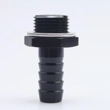 Generic M18x1.5 to 1/2 inch Barb Aluminum Fuel Oil Pump Inlet Straight Black ...