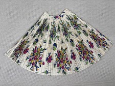 Vintage 1950s Skirt Novelty Floral Printed Circle Skirt Pleated AS IS