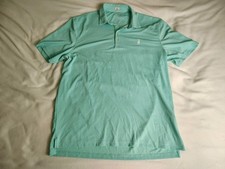 JOHNNIE-O HANGIN' OUT CYAN FAIRWAY PERFORMANCE MESH GOLF POLO SHIRT SZ XL