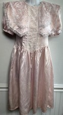 Vtg 70s Gunne Sax by Jessica McClintock Dress Small Romantic Prairie Lace Pink