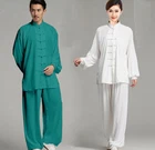Unisex Cotton Blend Tai Chi Suit Morning Exercise Uniform Kung Fu Clothing Suit
