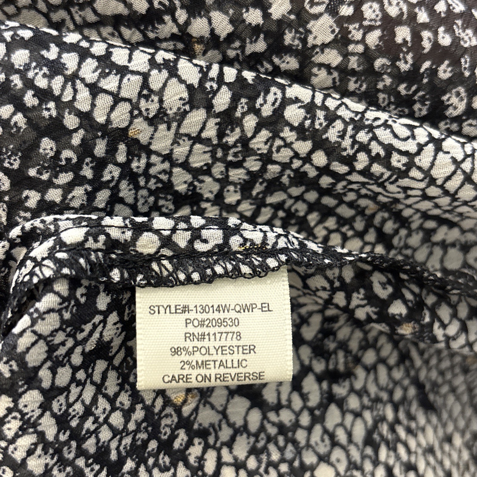 Love Stitch Women Boho Blouse S Flowy Balloon Sleeve V-Neck Sheer Black NEW