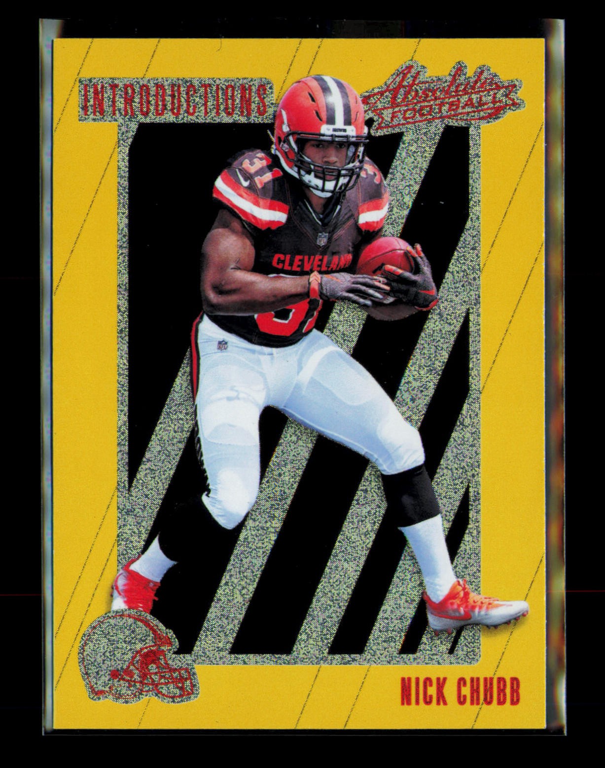 2018 Panini Absolute #IN-NC Nick Chubb Introductions Spectrum Gold