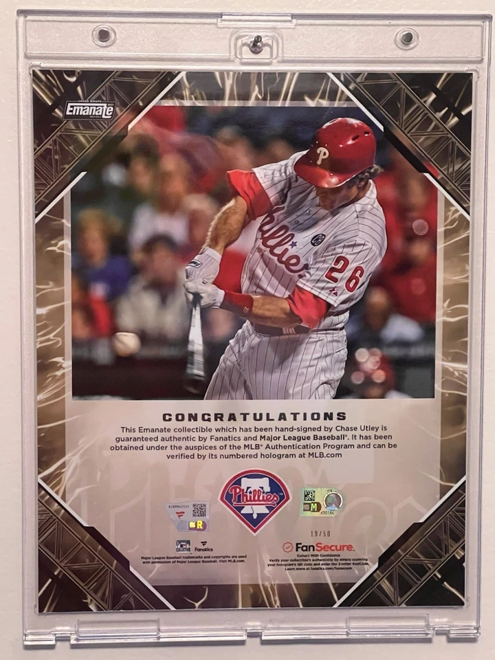 CHASE UTLEY 2025 Fanatics Under Wraps Emanate autograph GOLD Phillies SSP #d/50 - Image 3 of 4