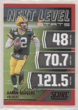 2021 Score Next Level Stats Red Aaron Rodgers #NL4 9o3
