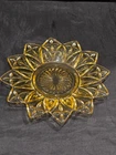 Vintage Federal Amber Depression Sunflower Glass Dish