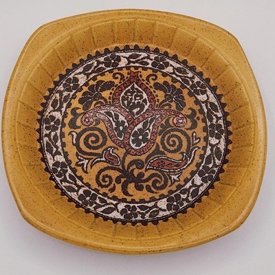 Vtg Royal Worcester Palissy Beauvais Pickle Dish - Gold Speckled Retro Plate