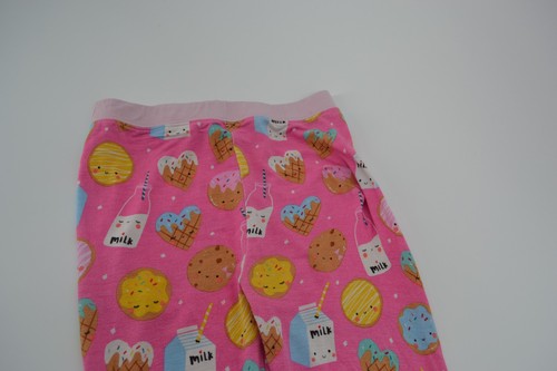 Little Sleepies Size 7/8 Bamboo Pajamas Pink Milk Cookies Dessert 2 Piece - Afbeelding 8 van 11