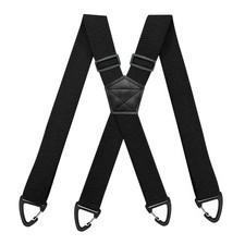 Men Heavy Duty Suspenders Adjustable X-Back Work Biker Wide Elastic Pant Straps