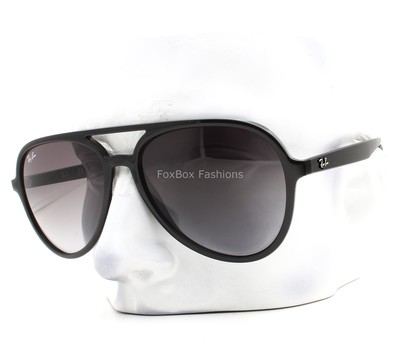 Ray-Ban RB 4376 601/8G Unisex Sunglasses Polished Black Gray Gradient with Case