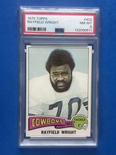 1975 Topps #402 Rayfield Wright Dallas Cowboys PSA 8