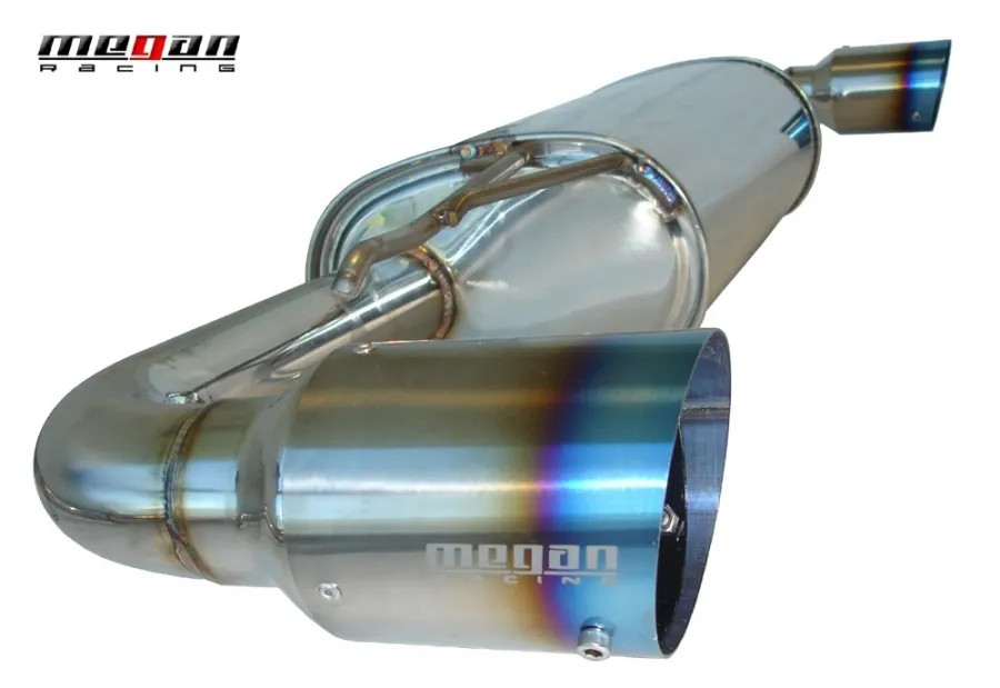 MEGAN 4" Dual Titanium Burnt Tip Axle back Exhaust for Audi TT 3.2 Quattro 08-09