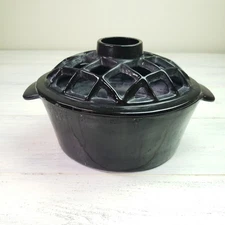 Plow & Hearth Black Cast Iron Lattice Top Steamer