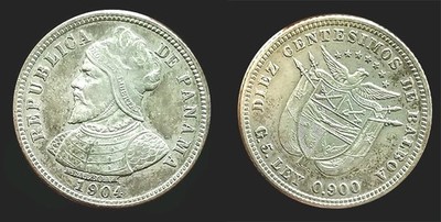 Panama 1904 Diaz Centesimos, Rare High Grade, Original CH Unc, Luster