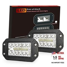 Flush Mount LED Light Pods, 2Pcs 6 Inch Spot Flood Combo Beam 6000 LM Triple