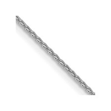 14K White Gold 14 inch 1mm Parisian Wheat Chain Necklace