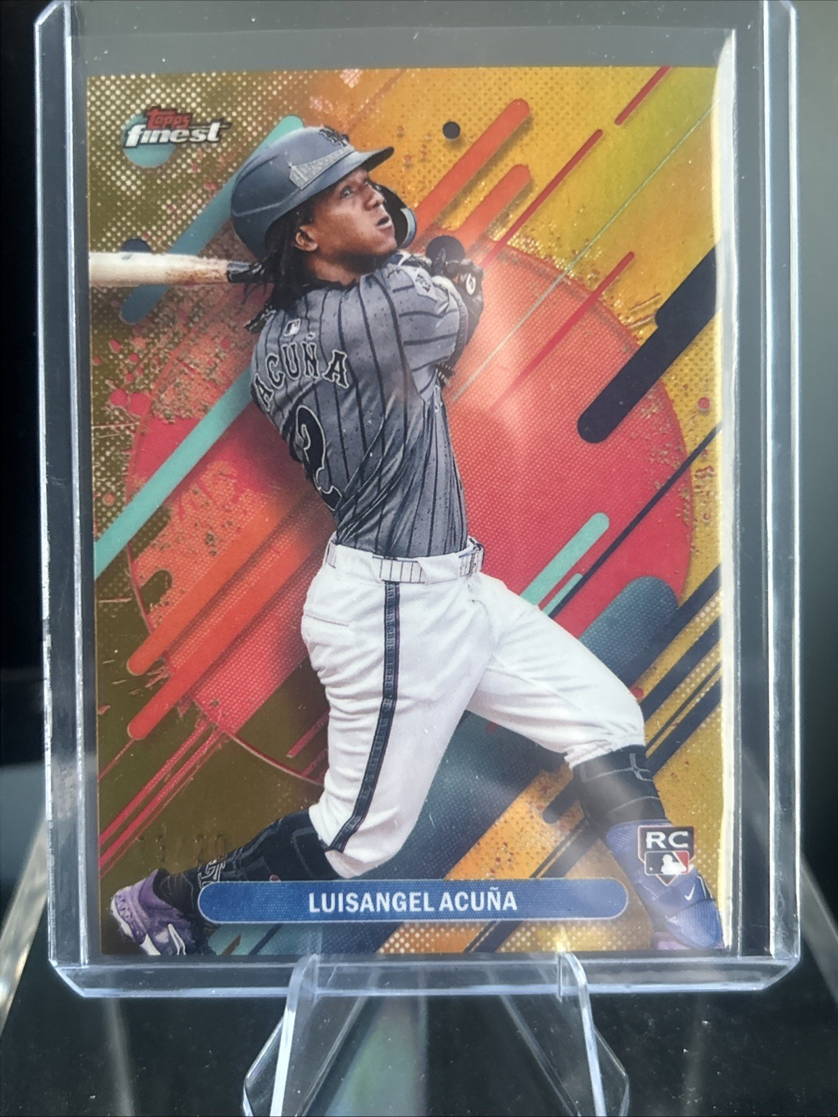 2025 Topps Finest - Rare Luisangel Acuna #211 Gold Refractor /20 (RC)