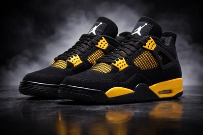Jordan 4 Thunder Retro Nike Air EU 42 US 8,5 UK 7,5 Gelb Yellow Schuhe NEU