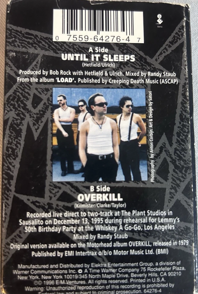 5 Cassette Singles - Metallica, Gin Blossoms, Better Than Ezra, Sponge &  McCoy. Foto 3 de 4