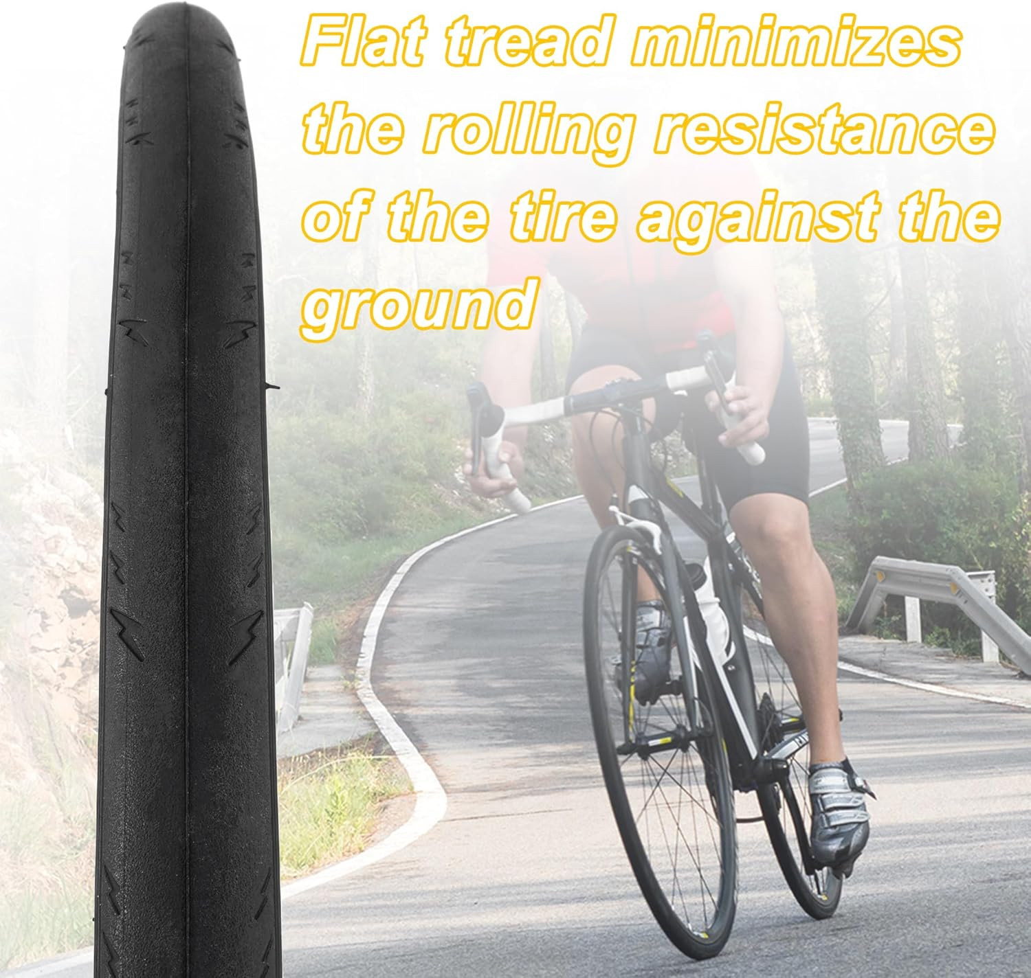700x25C Road Bike Tire with Inner Tube & Levers &ndash; Foldable Replacement for City