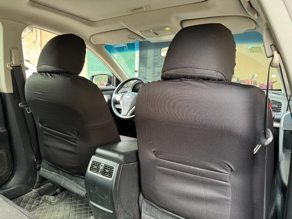 Juego completo de fundas de asiento de coche deportivo para Mitsubishi Montero malla lona 9 piezas Foto 4 de 4