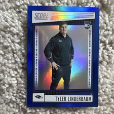 2022 Panini Score Artist Proof Blue Tyler Linderbaum Rookie #323 /35 Ravens