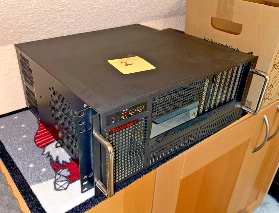 RackMatic - Server Gehäuse Chassis Rack 19" IPC ATX 4HE 2x5.25 6x3.5 Tiefe 380mm - Bild 2 von 4