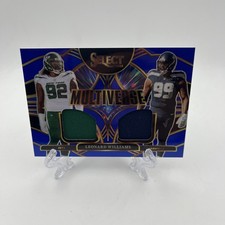 2025 Panini Select - Multiverse Leonard Williams #MVJ-LWS Blue Prizm (MEM)