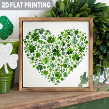 Clover Wooden Plaque Shamrock Heart St. Patrick's Day Irish Farmhouse Wall Art