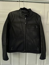 Vintage Woman’s Shott Leather Biker Jacket W/ Removable Faux Fur Lining Size 10