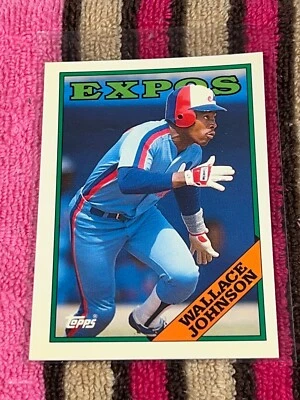 1988 TOPPS TIFFANY #228 WALLACE JOHNSON EXPOS VINTAGE NM-MT BASEBALL CARD !! - Photo 1/2