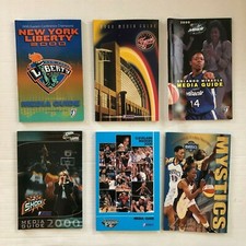 Lot of 6 2000 WNBA Eastern Conference media guides New York Liberty, WA Mystics