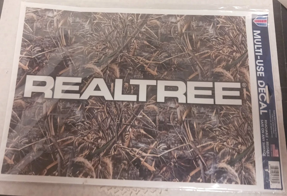 Set Of 2 REALTREE Multi-Use Decals. Antlers Camo Hunting Woods 17" New- Sealed. - Image 4 of 4