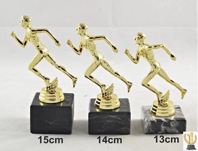 EIGENMARKE Läufer - Sprinter Trophäe/Pokal 3er set oder einzeln incl. Beschriftung