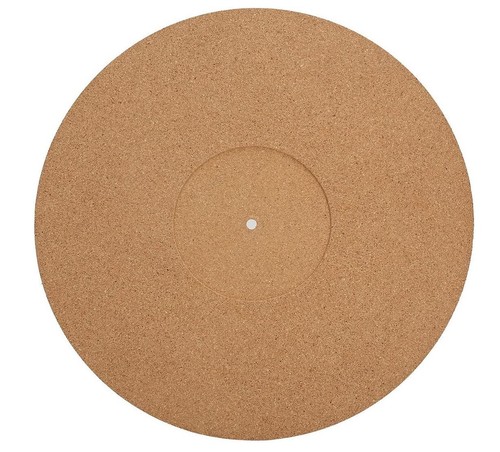 Natural Cork Turntable Record Player Mat - 12" Diameter and 2mm Thickness -