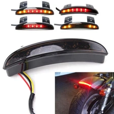 LED Fender Brake Tail Light Turn Signal For Harley Sportster Iron 883 1200 Dyna