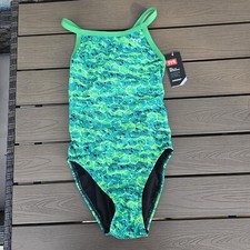 TYR Durafast Elite Women's Agon Green Diamondfit One Piece Swimsuit SZ 30 New