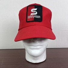 SAFETY-KLEEN Red Trucker Hat SnapBack Patch Made In USA