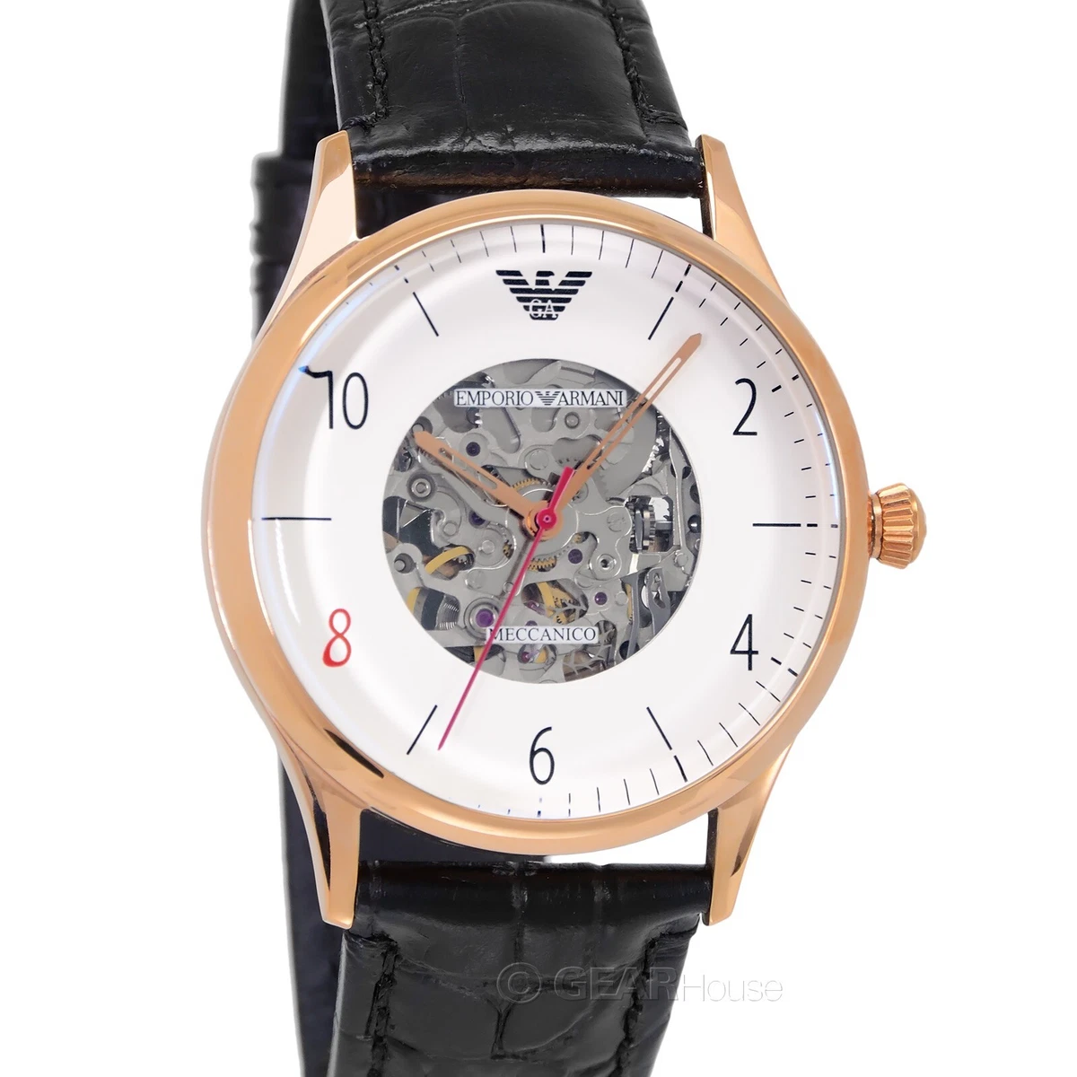 White and rose 2025 gold armani watch