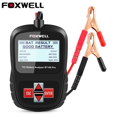 FOXWELL BT100 Pro 12V Car Battery Load Tester 100-1100CCA Battery Analyzer 